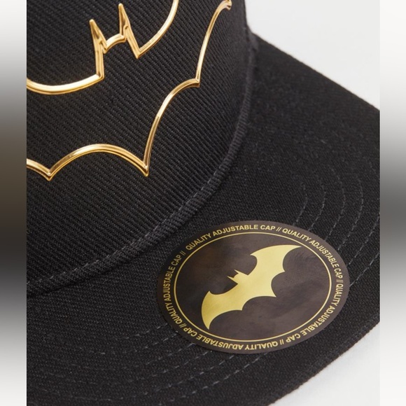 H&M DC Comics Batman Black Twill Adjustable Flat Bill Boys Hat US Size 7-12 - Picture 3 of 8
